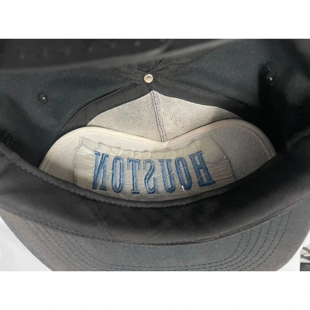 HOUSTON POLICE ROPE HAT VINTAGE FLAT BILL STRUCTURED CROWN BRAIDED ROPE1980S 90S